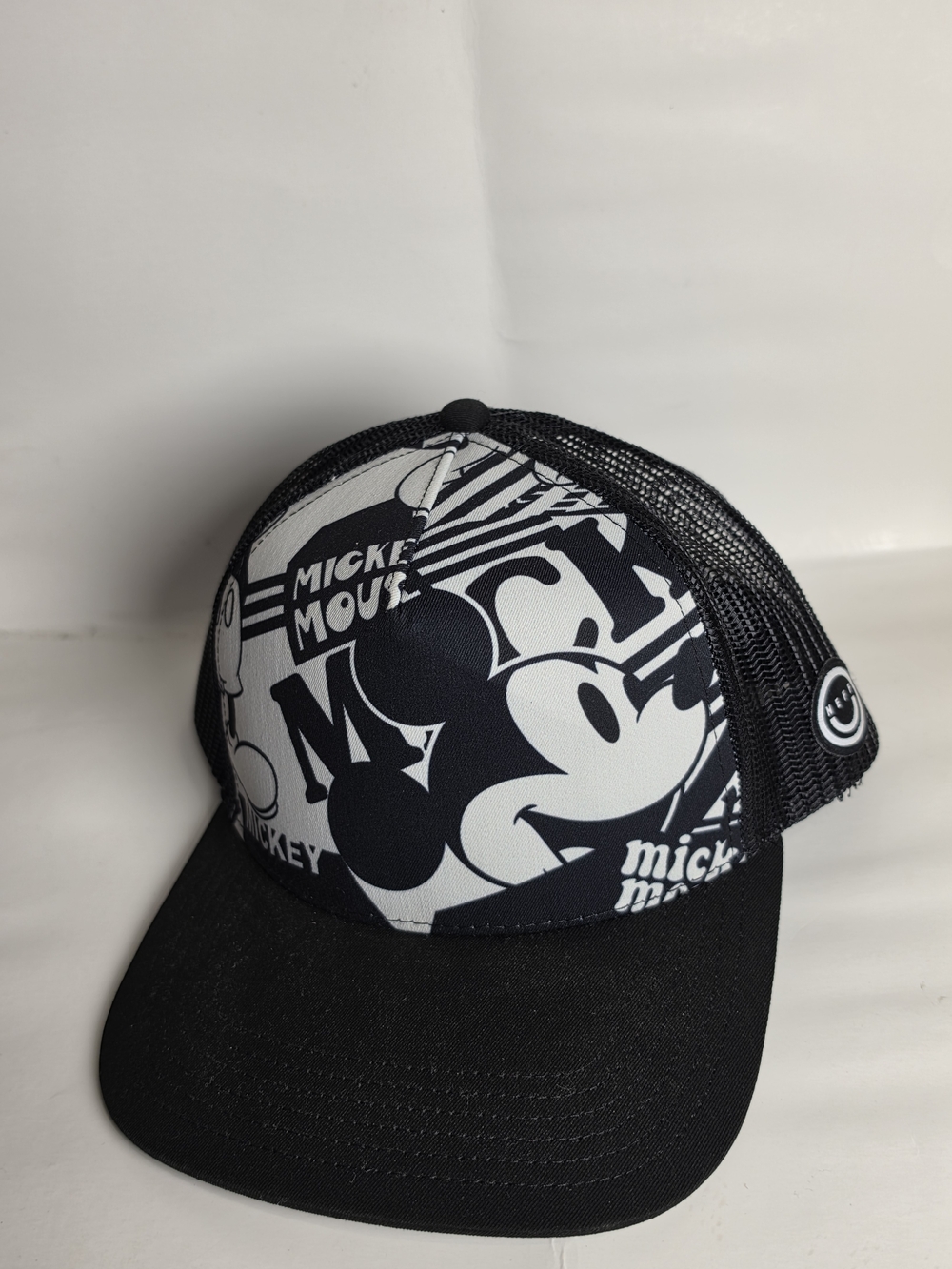 Mickey Mouse Black Graphic Trucker Hat